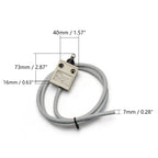 Fielect Limit Switch TZ-3113 Roller Plunger Limit Switch Momentary Switch 1NC+1NO 1Pcs Waterproof for CNC Mill 3D Printer Door Switch