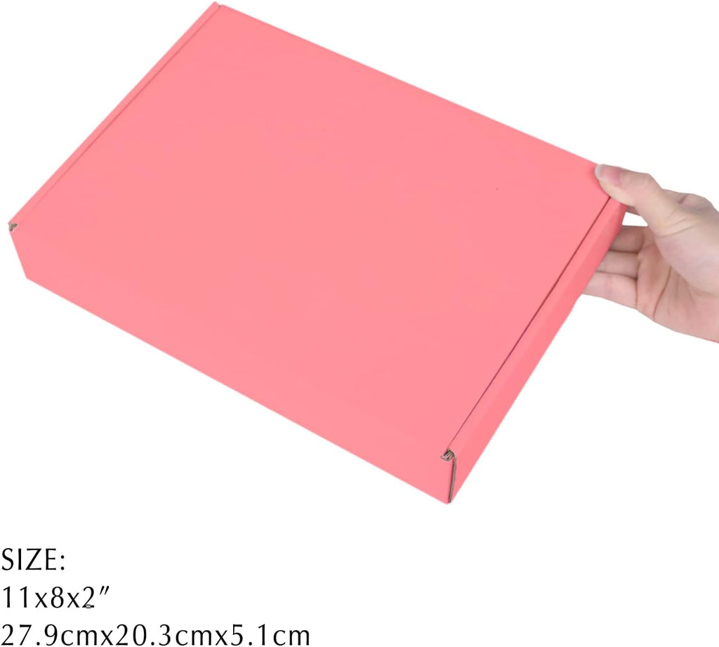 11x8x2 Pink Cardboard Corrugated Boxes 30 Pack, Shipping Boxes for Small Business Mailing Boxes, Mailer Packaging Boxes