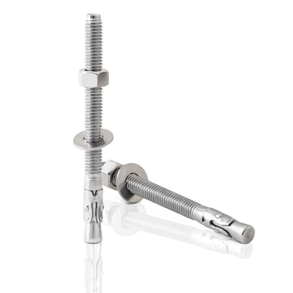 Stainless Steel Concrete Anchors, 3/8" x 5" Wedge Anchors, 20Pcs