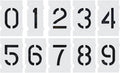 Curb Stencil Kit 0-9 Address Number Stencil Reusable Low Density Polyethylene (LDPE) Plastic - 8 inch Alphabet Kit