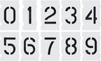 Curb Stencil Kit 0-9 Address Number Stencil Reusable Low Density Polyethylene (LDPE) Plastic - 8 inch Alphabet Kit