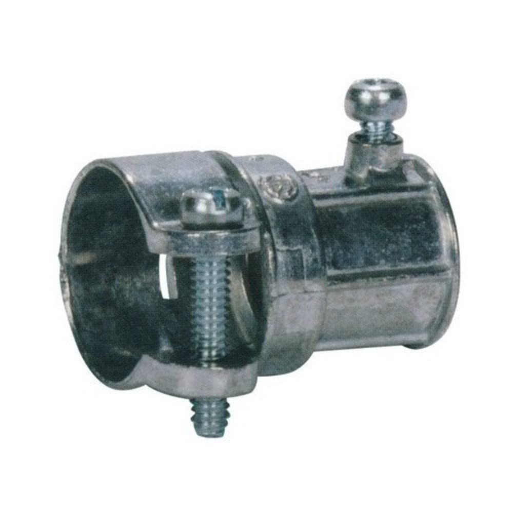 15417 EMT to Flex Combination Coupling, Squeeze Type, Zinc Die Cast, 3/4" Thread Size, 5-Pack