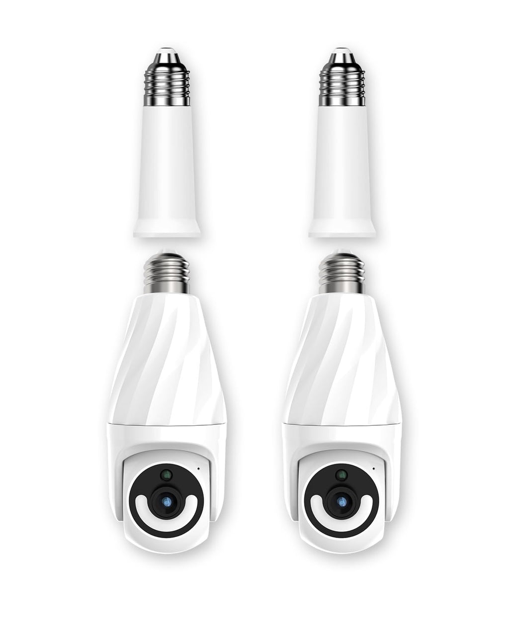 2PCS Indoor Camera Wireless with Light Socket, 1080P Dog/Pet Cameras