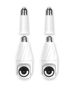 2PCS Indoor Camera Wireless with Light Socket, 1080P Dog/Pet Cameras