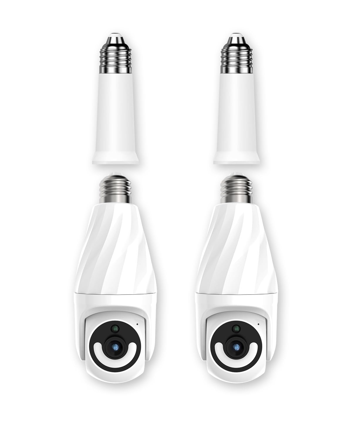 2PCS Indoor Camera Wireless with Light Socket, 1080P Dog/Pet Cameras