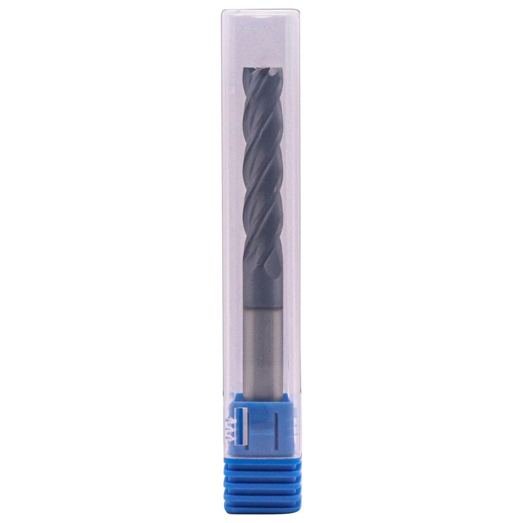 3/8" 4 Flute Solid Carbide Long Square End Mill, 4" OAL, AlTiN Coated