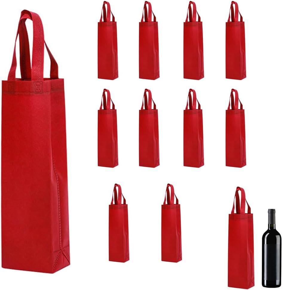 12 Pack Reusable Wine Gift Bags 14x4.8x3.2 Inch