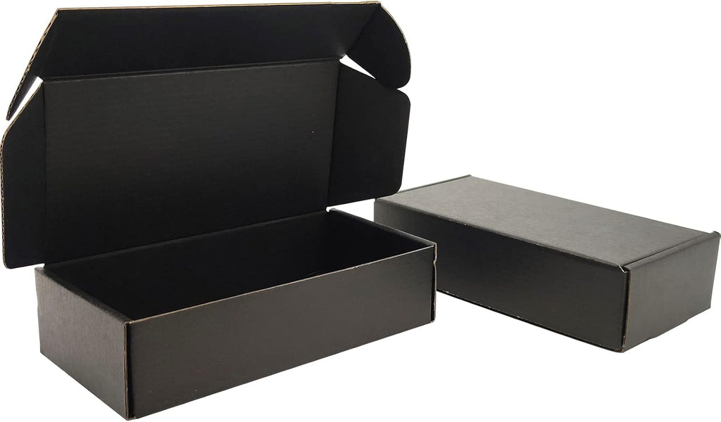 8x6x2 Shipping Boxes Set of 50, Black Mailer Corrugated Cardboard Box