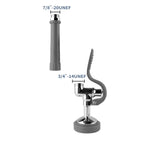 Pre Rinse Sprayer Commercial Sink Sprayer Head,1.42GPM Spray Valve Dish Spray Nozzle with Ergonomic Handle, Commercial Faucet Parts for Commercial Kitchen Sink,Chrome Finished（Gray）
