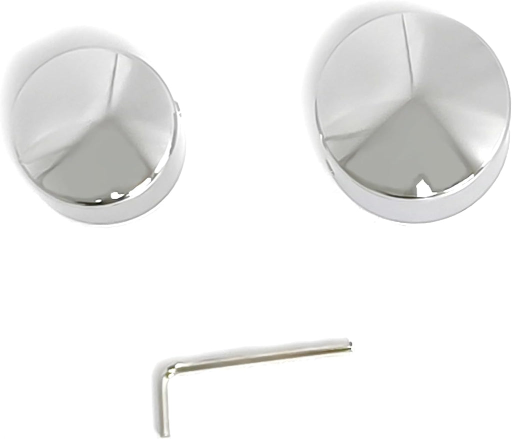 Motorcycle Real Axle Nut Caps Axle Nut Covers for Harley Softail FXST Slim FLS, Dyna FXD 2008-2017 (Chrome)