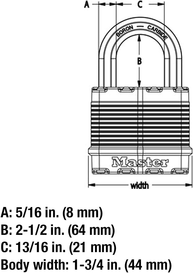 M1XTLJ Magnum Heavy Duty Padlock with Key, 2 Pack Keyed-Alike