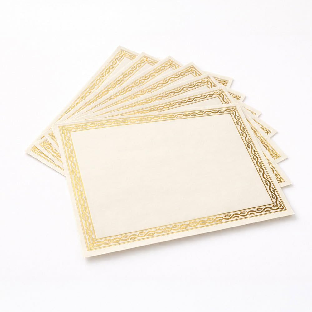 Serpentine Gold Foil Award Certificates, Parchment Certificate Paper for Awards, Diplomas & Recognition, Printable