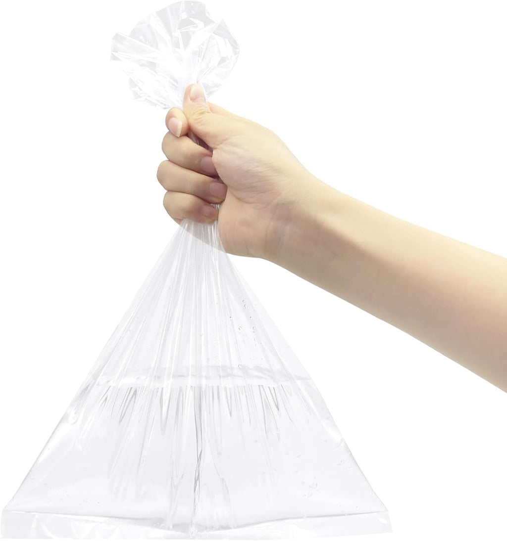 Clear Plastic Flat Open Poly Bags for Packaging, 9x14 In, 50Pcs
