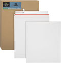 12-3/4 x 15 Photo Document Mailer with Peel and Seal Self Seal Closure, Extra Rigid 26 Pt White Fiberboard, 25 per
