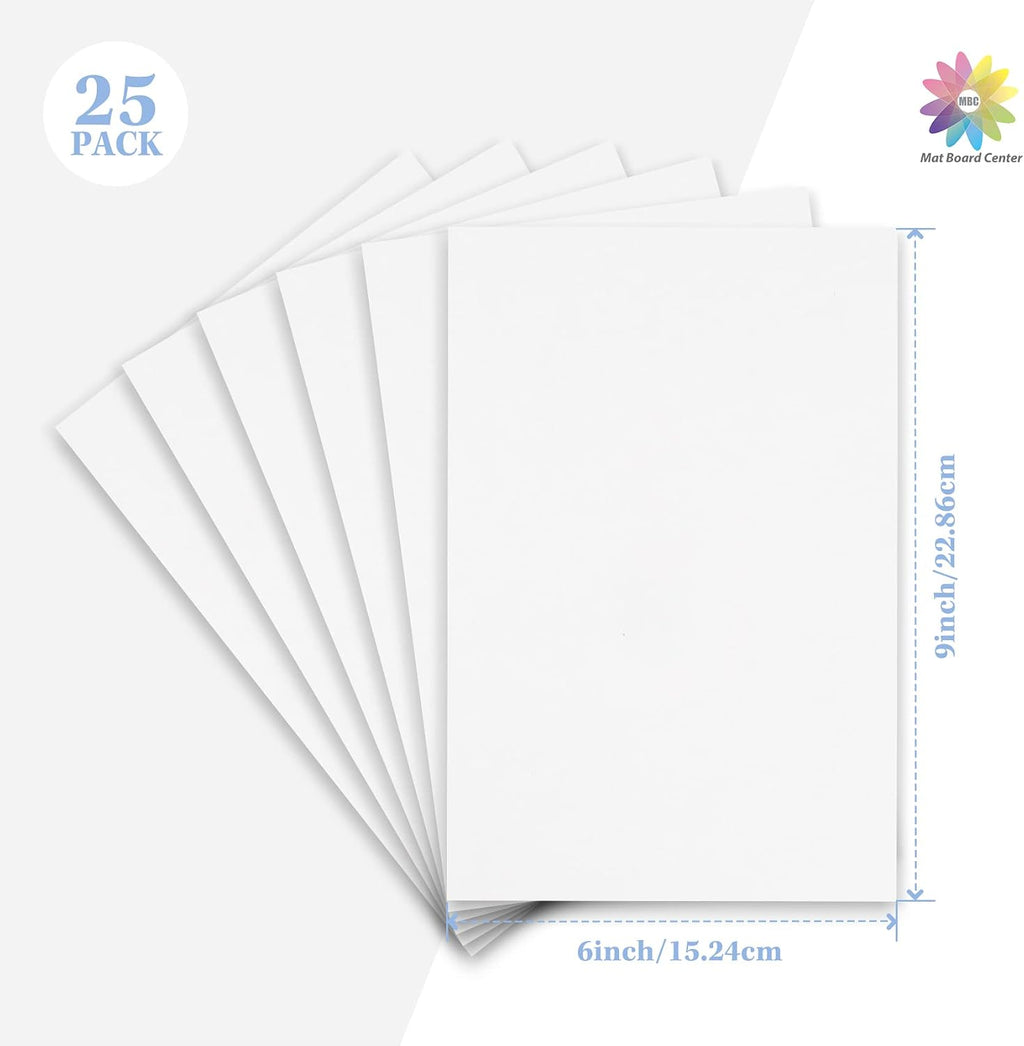 Mat Board Center 25 Pack 6x9 Corrugated Cardboard Sheets 1/8" Flat Inserts
