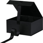 Black Gift Box,10x10x5 Inches Gift Boxes with Lids for Presents with Magnetic Closure and Ribbon for
