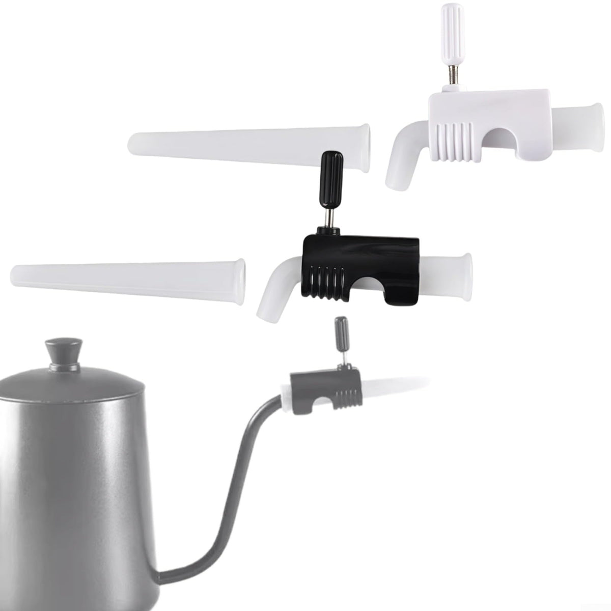 Zorsculpt For Pour Over Coffee For Kettle Flow Control Valve, White 7cm