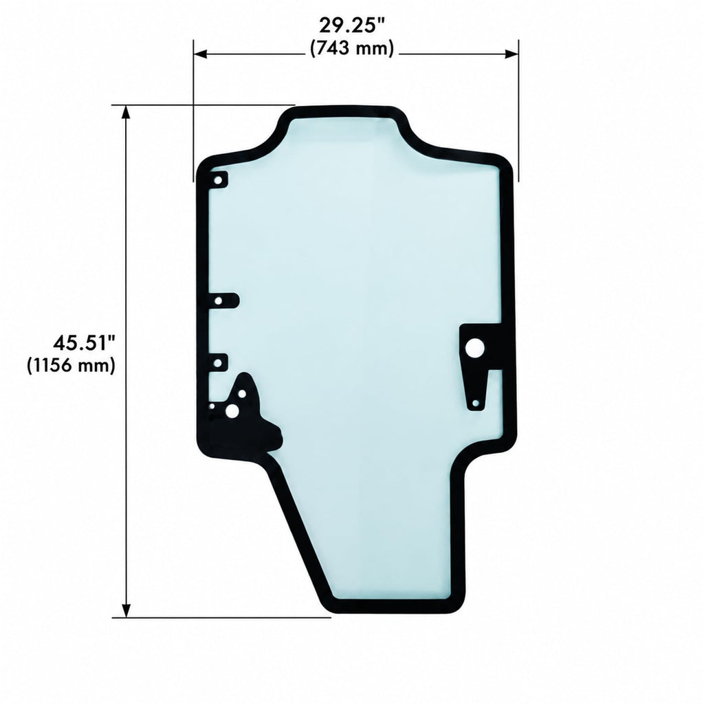 HIKIBEX Front Door Glass 84344565 84415734 Compatible with Case Skid Steer