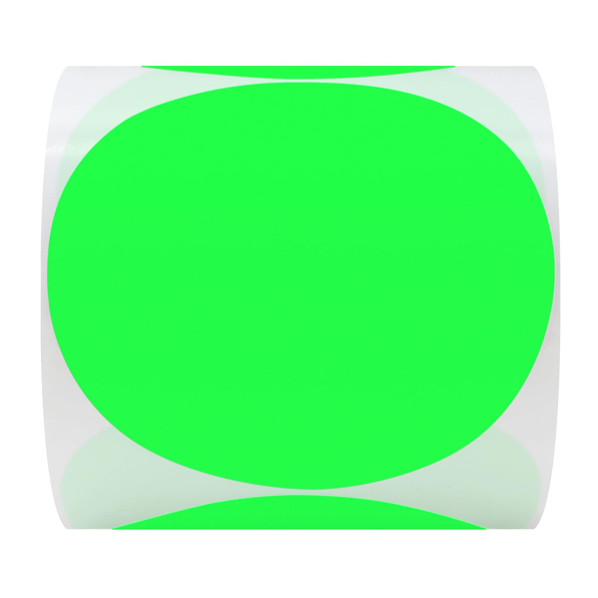 Round Color Coding Circle Dots Labels Warehouse Inventory Organizer Stickers (4 inch, Fluorescent Green)