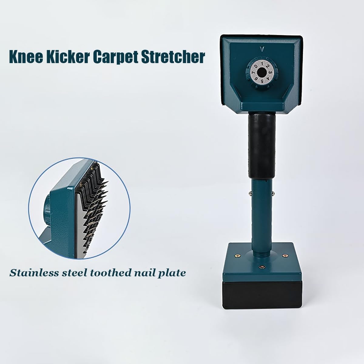 Kicker Carpet Stretcher, Carpet Fitting Tool Knee Kicker Carpet Installer Stretcher with Telescoping Handle and