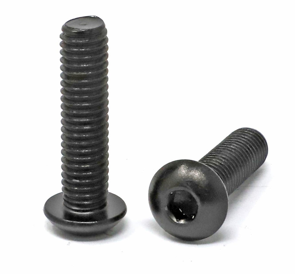 iexcell 10 Pcs 3/8-16 x 1-1/2" Stainless Steel 304 Hex Socket Button Head Cap Screws Bolts, Black Oxide Finish, with Hex Key Spanner