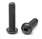iexcell 10 Pcs 3/8-16 x 1-1/2" Stainless Steel 304 Hex Socket Button Head Cap Screws Bolts, Black Oxide Finish, with Hex Key Spanner