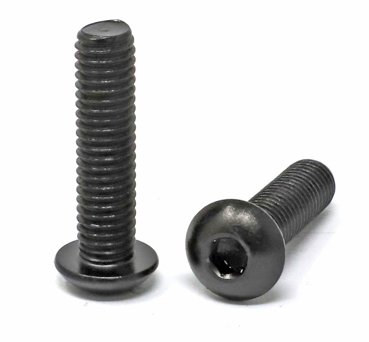 iexcell 10 Pcs 3/8-16 x 1-1/2" Stainless Steel 304 Hex Socket Button Head Cap Screws Bolts, Black Oxide Finish, with Hex Key Spanner