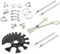 Piercing Kit 22 Pieces Include Jewelry Forcep Needles and Gauge Measurement Tool