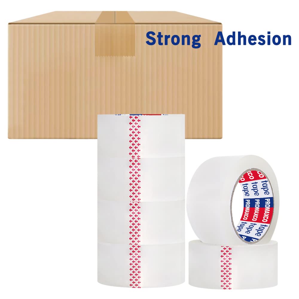 Heavy Duty Packing Tape with Dispenser, 1.88 inch x 65Y, 6 Rolls | 1 Dispenser Included, Total 390Y, Clear, 2.8 mil