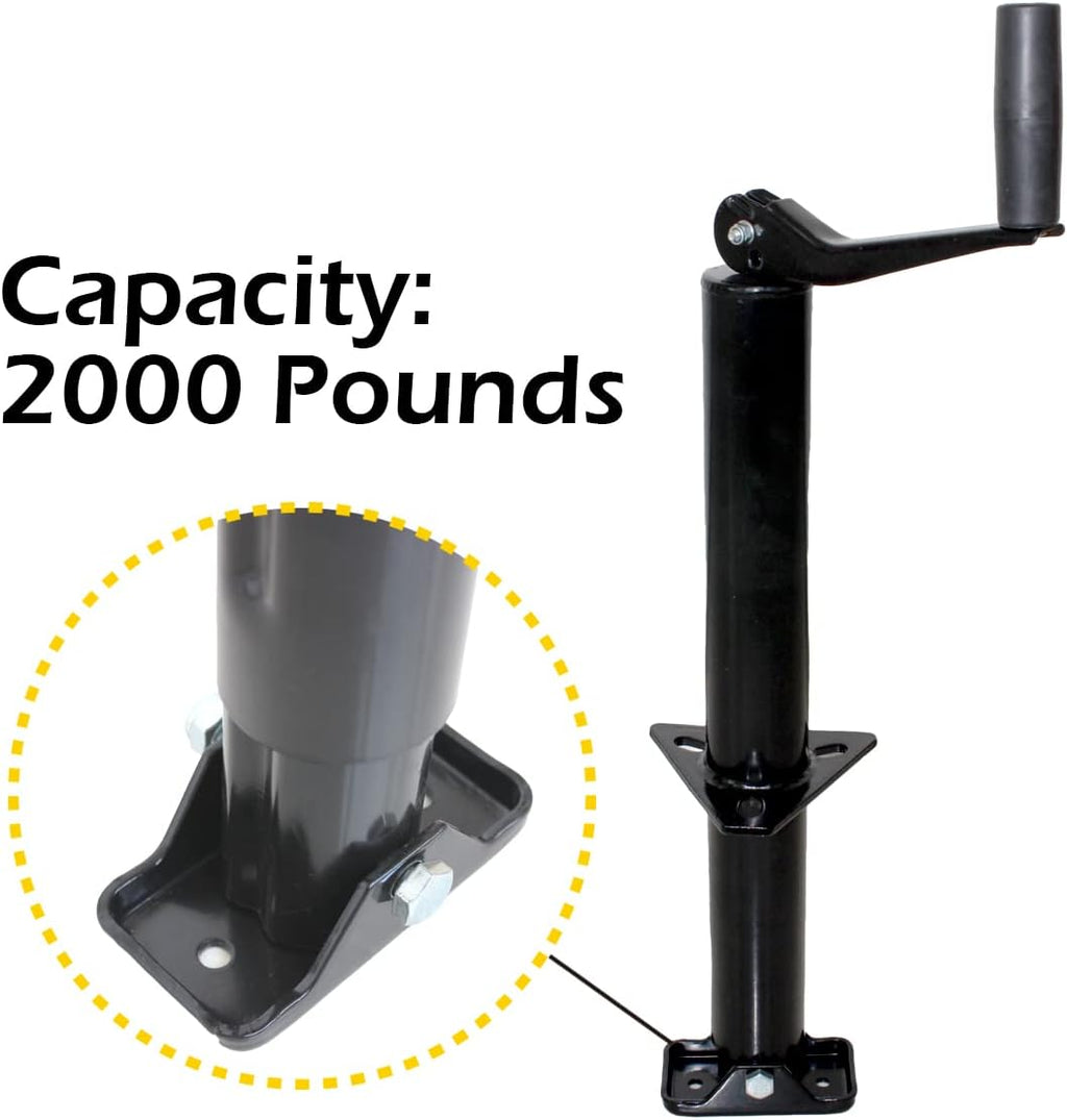 70159 14" Lift A-Frame Mount Trailer Jack with Top Wind - 2000 lbs. Capacity
