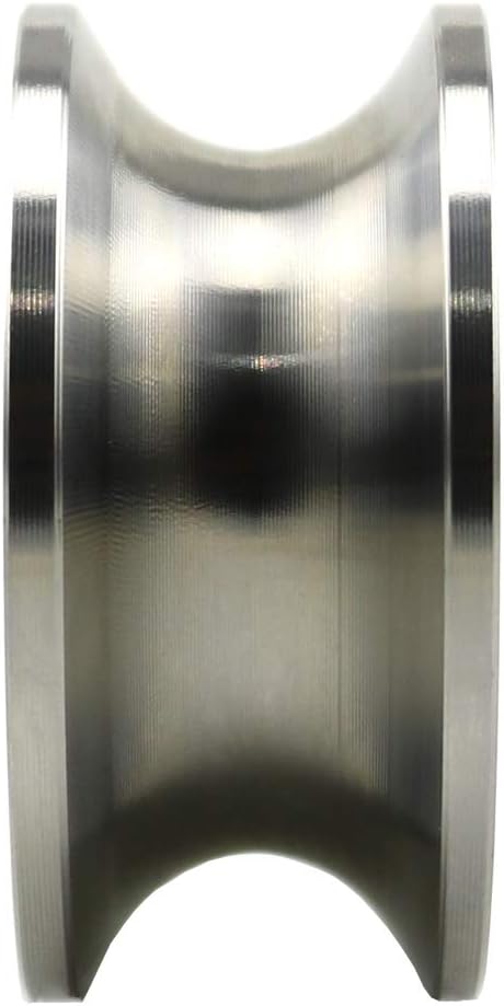 Heyous U Groove Stainless Steel Silent Pulley - 600LB, Silver Tone