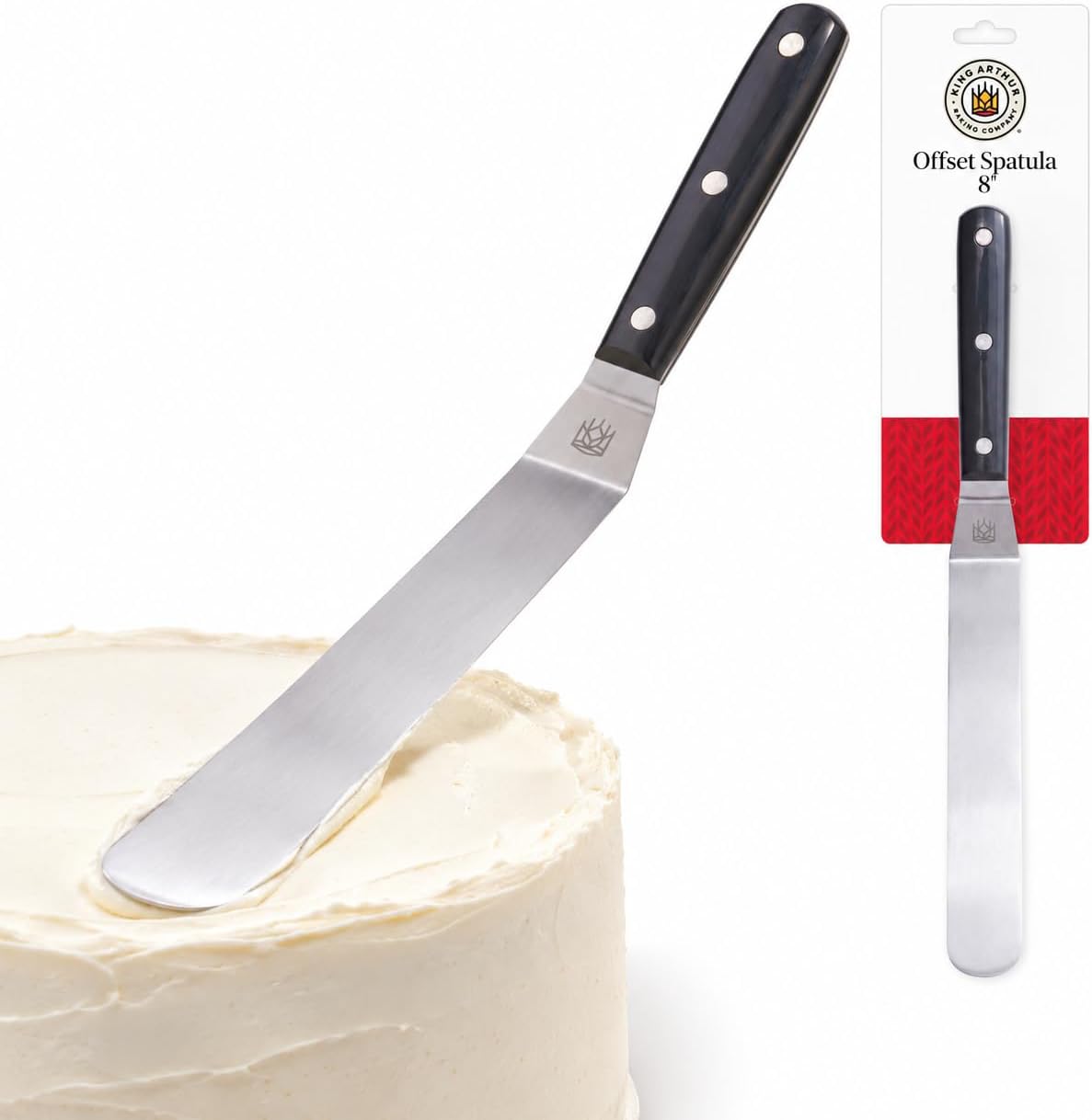 Baking Company Offset Spatula, Japanese Stainless Steel, 8-Inch Flexible Blade