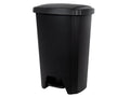 12.1 Gal Kitchen Trash Can 16.6"x13.2"x24.8" Black Step Bin w/Lid Pedal | Matte plastic, fingerprint-proof.