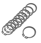 Durable Spring Steel External snap retaining Rings with Black Oxide Finish (5/32", 10)