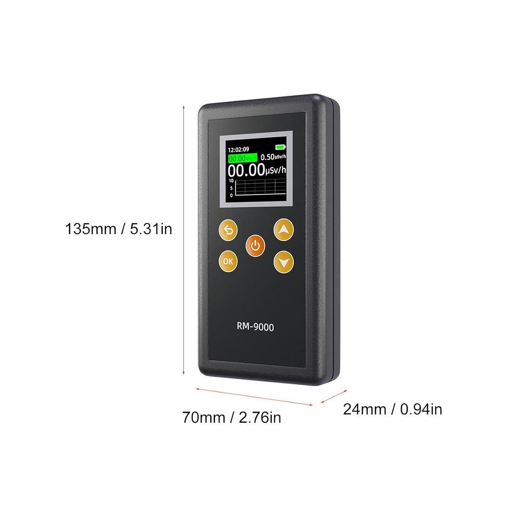 Nuclear Radiation Monitor and Detector Dosimeter for Beta and Gamma Detection with Alarm and High Sensitivity for
