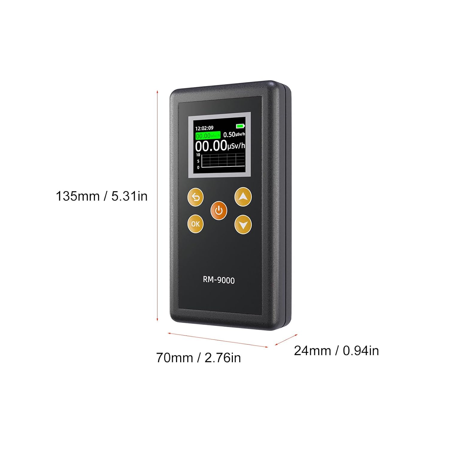 Nuclear Radiation Monitor and Detector Dosimeter for Beta and Gamma Detection with Alarm and High Sensitivity for