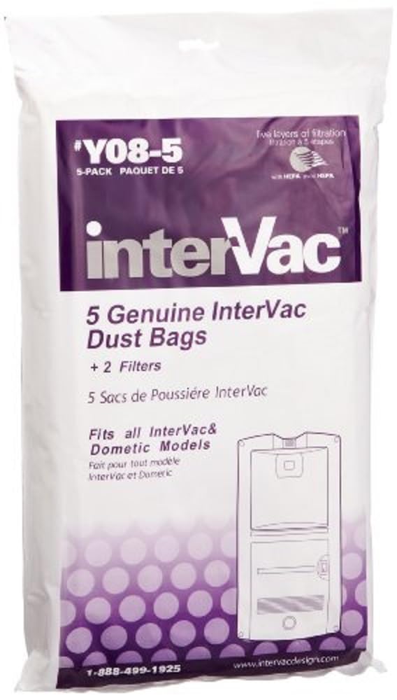 InterVac Y08-5 Replacement Dust Bag - Pack of 5