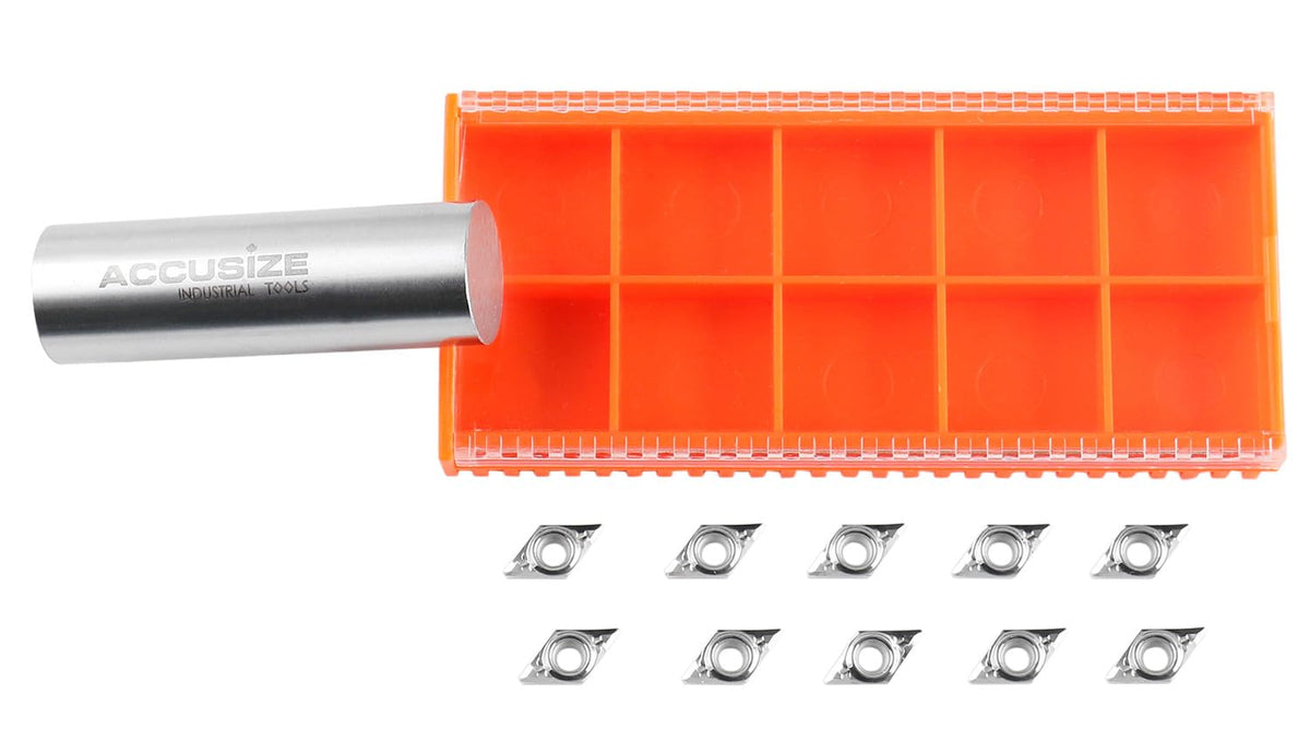 Accusize Industrial Tools Carbide Inserts, DCGT21.51, 2004-1010x10