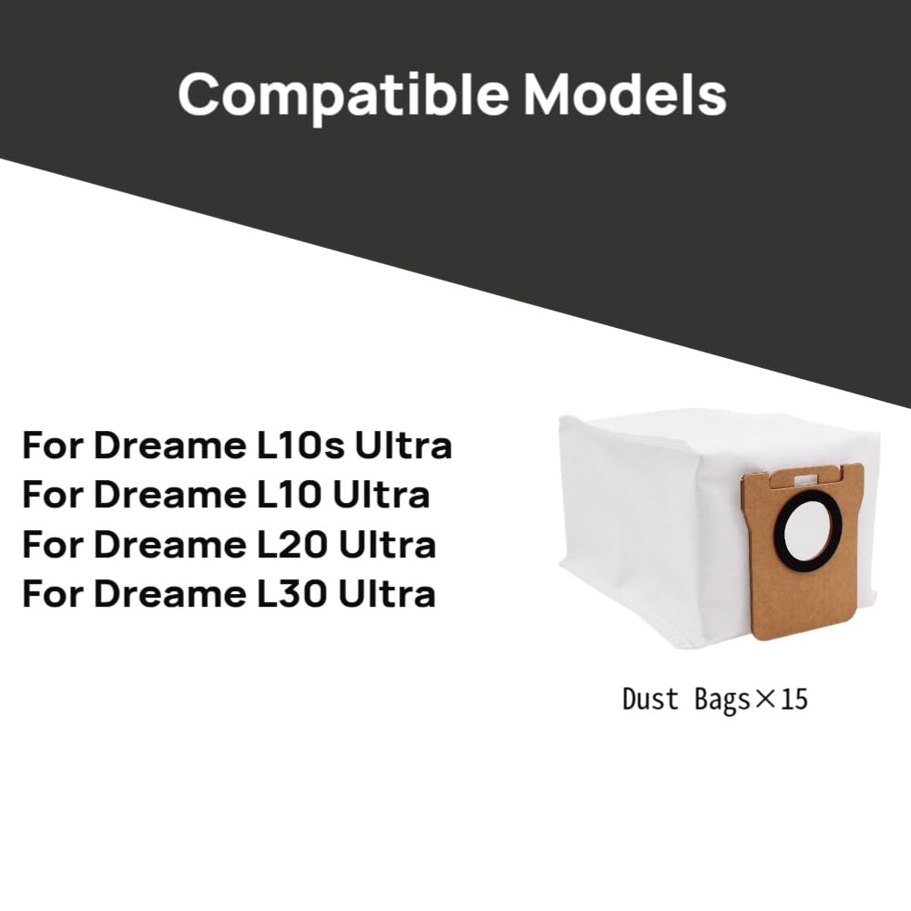 Replacement Dust Bags Compatible with Dreame L20 Ultra, L30 Ultra
