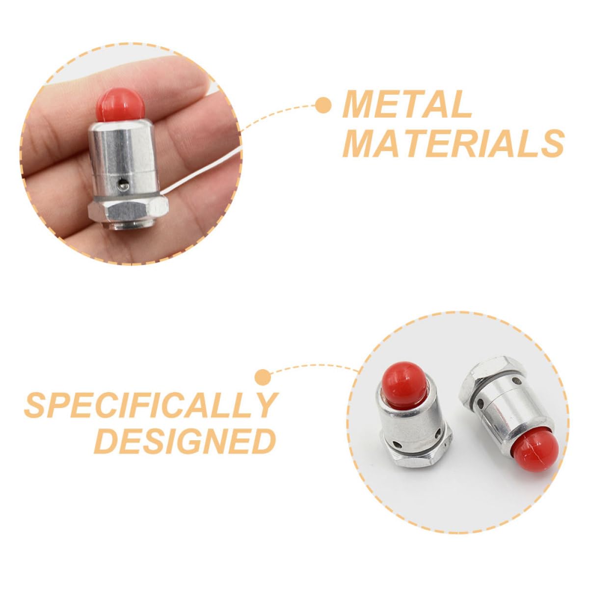 Pressure Cooker Safety Valve Aluminium Alloy Replacement 3 Pack