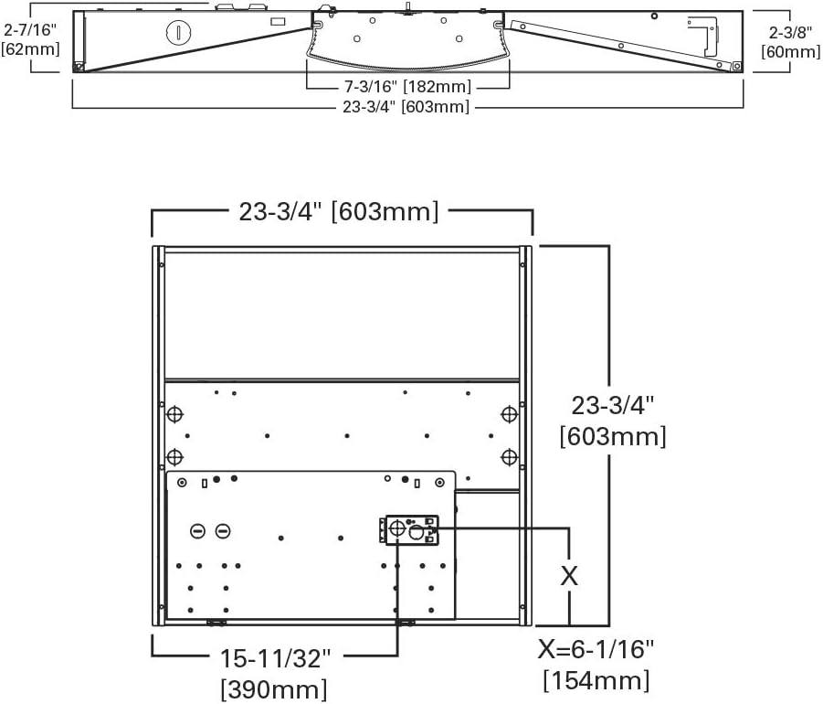 2 ft. x 2 ft. White Integrated LED Architectural Troffer with 3200 Lumens, 4000K, Dimmable