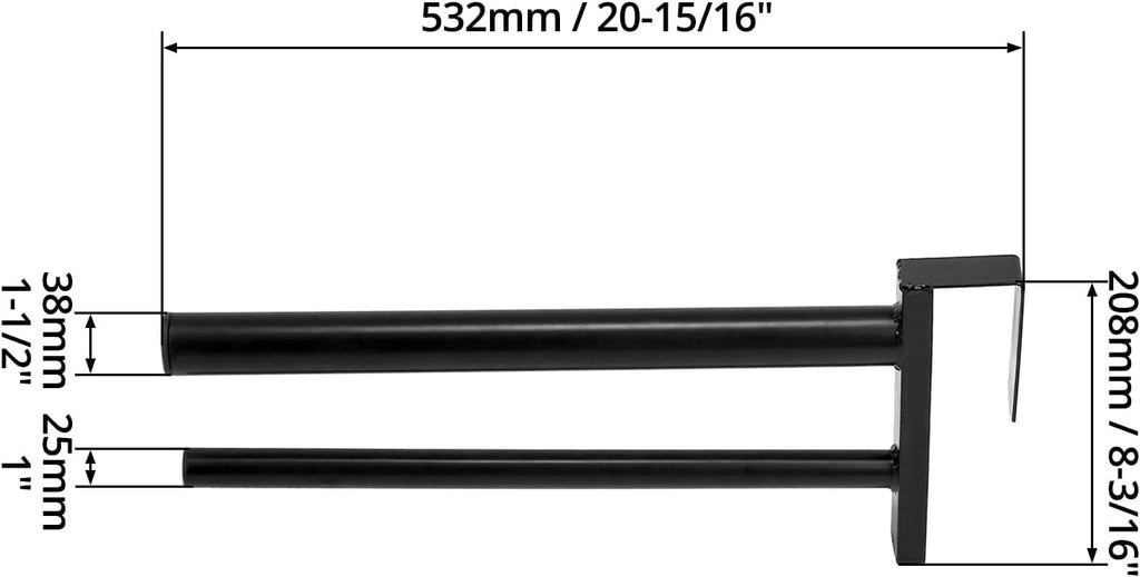 Removable Double Saddle Rack,Black - PVC Coated - One Size