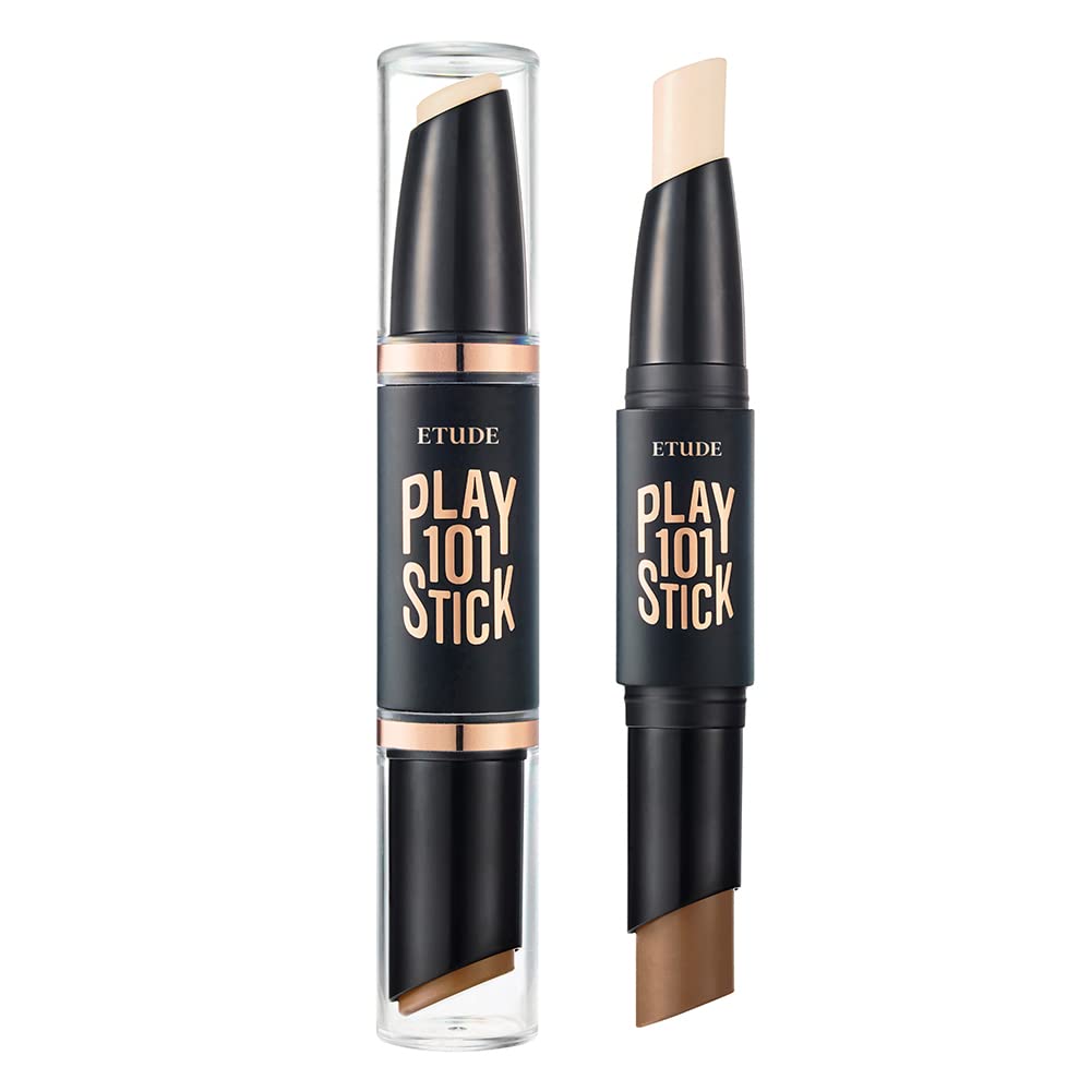 Play 101 Cream Contour stick and Highlighter Duo, Intense, Blendable