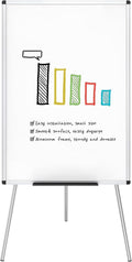 Whiteboard Easel, 36 x 24 Inches, Portable Tripod Dry Erase Board | 3' x 2', Height Adjustable, Aluminum Frame
