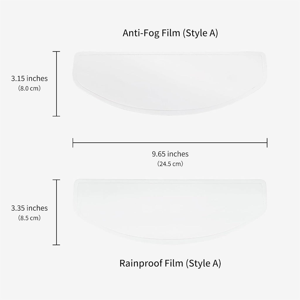 Universal Helmet Visor Anti-Fog Film + Rainproof Film, 2 PCS丨Style A | Motorcycle Helmet Lens Film, Alternative to