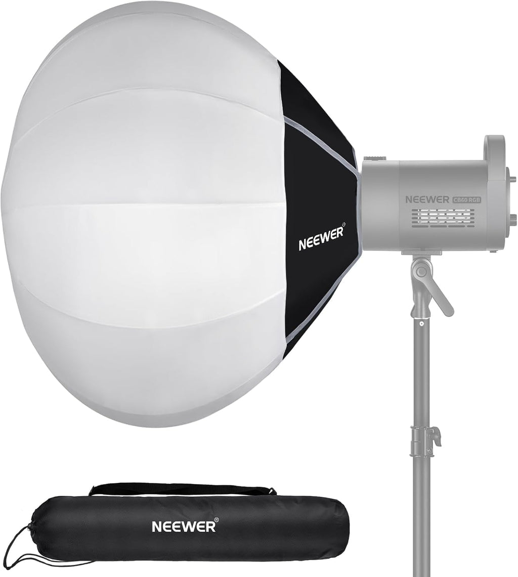 Basics Lantern Softbox, 26" Quick Release 360° Light Diffuser Bowens Mount Nylon Alloy Soft Box for Continuous