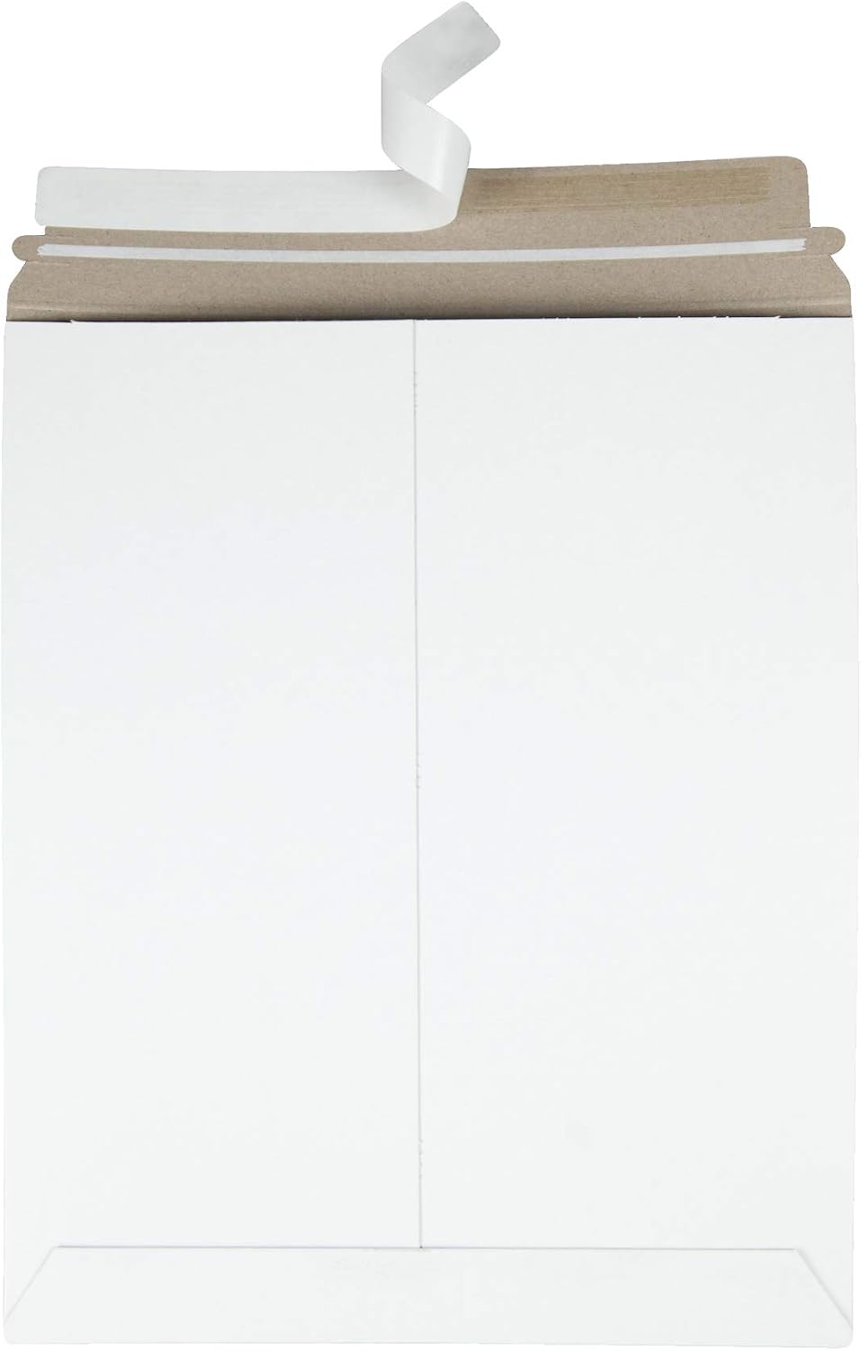 Photo Document Mailers, Redi-Strip Self Seal Closure, Rigid Stay Flat Mailer, White Recycled Fiberboard, 11" x 13.5"
