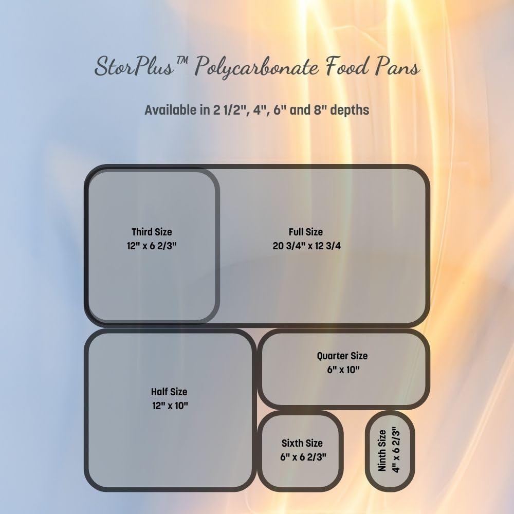 Carlisle StorPlus Polycarbonate Food Pan, Full Size, 11 Qt, 1 Ct, Clear