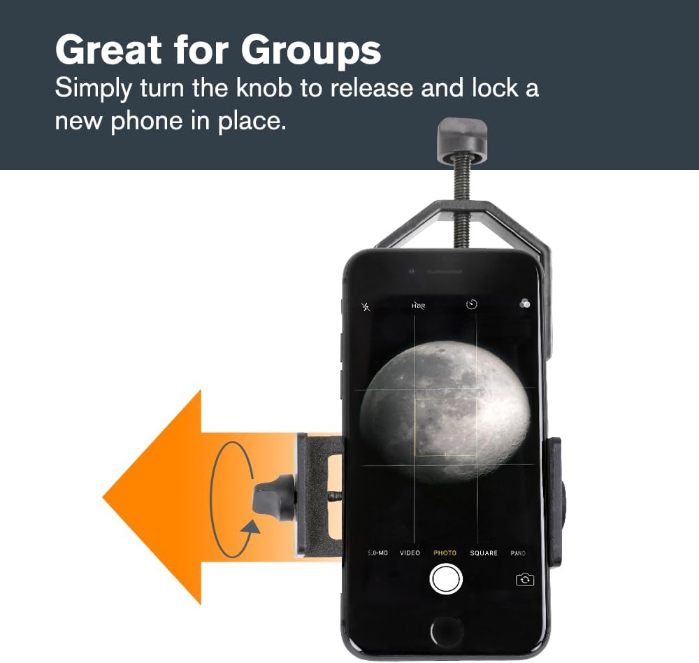 Basic Telescope Eyepiece Smartphone Adapter | Simple Phone Adapter for Telescopes, Binoculars & Spotting Scopes