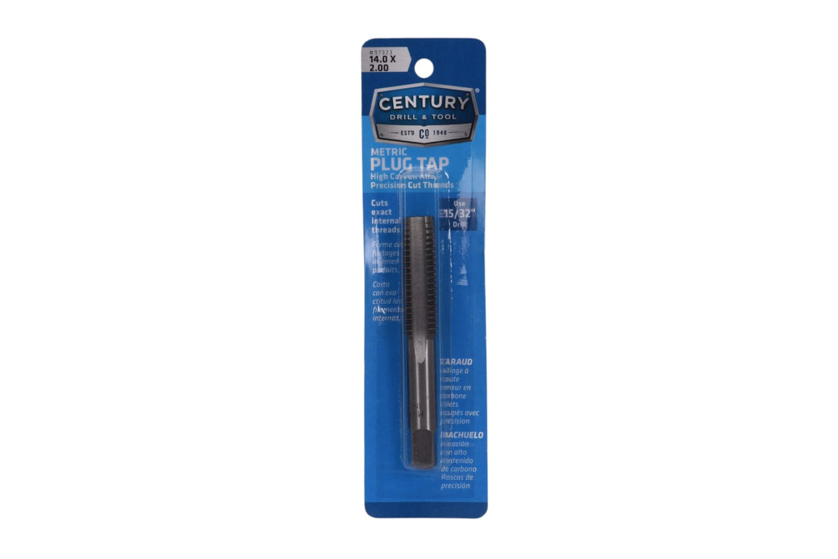 Century Drill & Tool 97323 Metric Plug Tap, 14.0 X 2.00